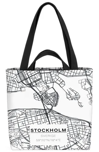 Stockholm Karte Tasche landkarte stockholm schweden skandinavien Stadtkarte