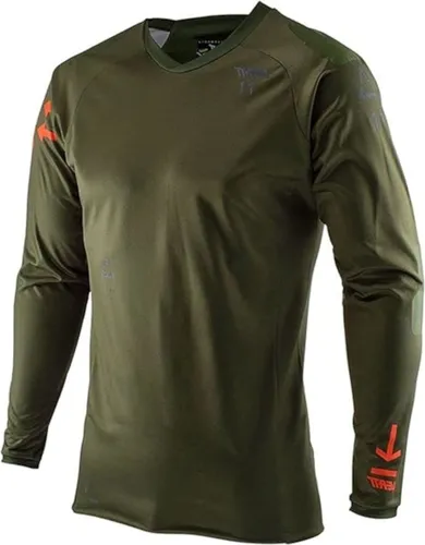 Leatt Herren Jersey Langarm DBX 5.0 All Mountain, Forstgrün, XS - Technisches Langarm MTB-Trikot mit WindBlock-Zonen und atmungsaktivem Rücken. Ideal für Enduro & Trail, wasserabweisend und strapazierfähig für nasse Bedingungen.