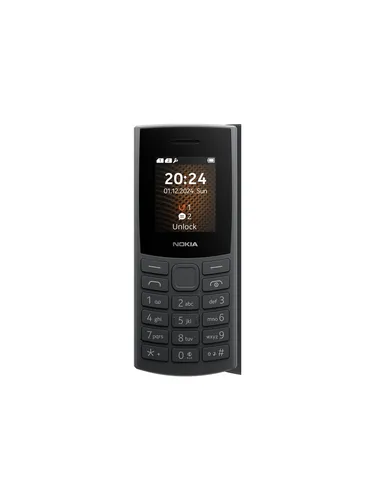 Nokia 105 4G 2nd Edition - Charcoal - Kompaktes 4G Feature Phone mit Dual-SIM, 128 MB RAM und 48 MB internem Speicher. Ideal für einfache Kommunikation und mit microSD-Slot für erweiterbaren Speicher.