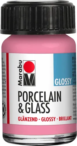 Marabu Farbe "Porcelain & Glass" glänzend 15 ml rosa