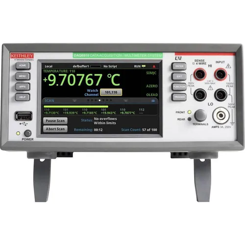 Keithley DAQ6510 Tisch-Multimeter digital - Abziehlatten: Präzises Datenerfassungs- und Protokolliersystem, das einfache Konfiguration und Steuerung bietet – ideal für Labor und Industrie.