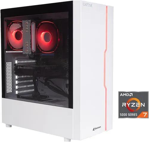 CAPTIVA Advanced Gaming R94-788 TFT Bundle Gaming-PC - Leistungsstarkes Komplettsystem mit AMD Ryzen 5 und GeForce RTX 5060 für flüssiges Gaming. Inklusive 24" Monitor und 1000 GB SSD für schnelles Laden von Spielen.
