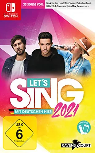 Let's Sing 2021 - Karaoke-Spaß für Nintendo Switch - Spiele für Nintendo Switch mit über 35 Top-Hits! Beweise dein Gesangstalent solo oder mit bis zu 8 Spielern und verwandle dein Smartphone in ein Mikrofon für noch mehr Spaß!