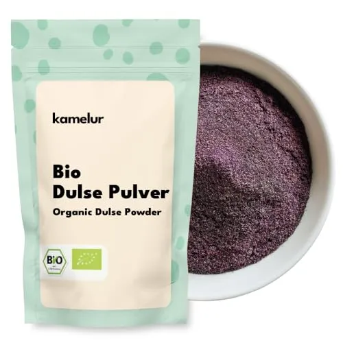 Kamelur Dulse Pulver Bio 500g - Palmaria Palmata - Lappentang - Rotalge - Dulsepulver ohne Zusätze -