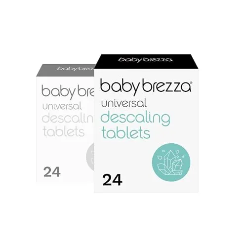 Baby Brezza Entkalkungstabletten 2er Pack – Effektive Reinigung für Baby Brezza Geräte - Effiziente Entkalkungstabletten für Baby Brezza Geräte. Entfernen zuverlässig Kalk und Rückstände, hypoallergen und geruchlos – ideal für die Pflege von Babynahrungsgeräten.
