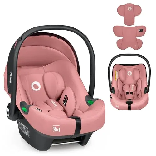 LIONELO ASTRID i-Size Baby Autositz - Kindersitz Gruppe 0+, ausgezeichnet mit 5 Sternen vom ADAC, bietet maximalen Komfort und Sicherheit durch 3-Punkt-Sicherheitsgurt und atmungsaktive Dri-Seat-Einlage.