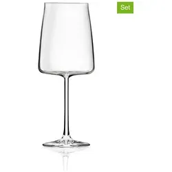RCR Cristalleria Italiana Essential - E54 - Set Kelche Wein 6 Weingläser Vino - Elegantes Set mit 6 Weingläsern, ideal für besondere Anlässe und stilvolle Tischdekoration.