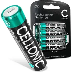 CELLONIC 4x Akku für Headset Kompatibel mit Sennheiser HDR 120 (RS 120), HDR 180 (RS 180), HDR 220 (RS 220), HDR - (1000mAh, 1.2V)