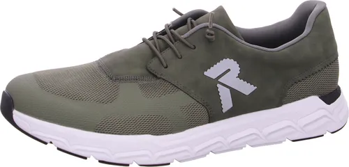 Rieker Herren Sneaker 09100 - Komfort mit MemoCup Einlage in Grün - Sneaker für Herren mit elastischer Schnürung und herausnehmbarer MemoCup-Einlage für optimalen Komfort. Ideal für Alltag und Freizeit, leicht und flexibel für jeden Schritt.