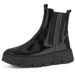 Gabor Damen Chelsea Boots - Bequeme Stiefeletten für jeden Anlass - Wanderschuhe mit Best Fitting, flachem Absatz und hochwertigem Lack-Obermaterial, ideal für stilvolle und komfortable Outfits.