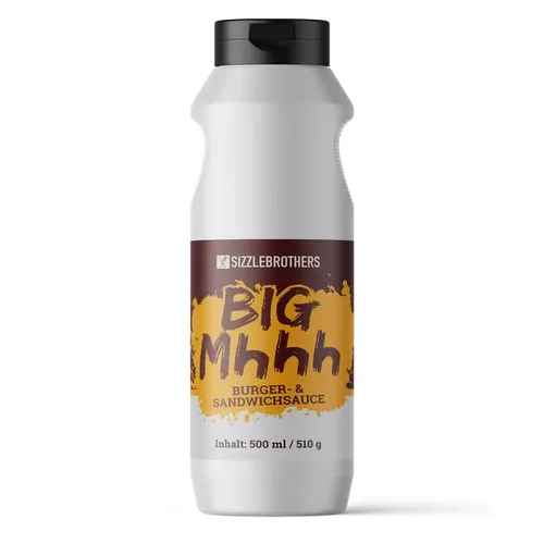 Big Mhhh Sauce 500 ml in Quetschflasche - Leckere Marinade in praktischer Quetschflasche, ideal zum Grillen und Verfeinern von Gerichten. Perfekt für jeden BBQ-Liebhaber!