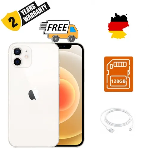 Apple iPhone 12 mini 128GB - Weiß (Ohne Simlock) - Handys & Smartphones, kompakt und leistungsstark mit 5G-Konnektivität und 24 Monaten Garantie für ein sorgenfreies Nutzungserlebnis.