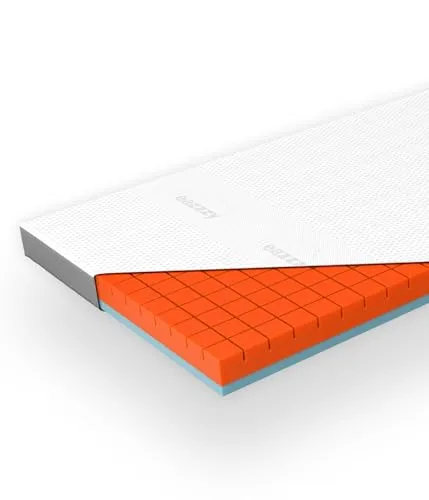 Genius Eazzzy Premium Cube Wendetopper 80x200x9cm H4 H5 - Ergonomische Matratzenauflage für individuellen Schlafkomfort, ideal für alle Schlaftypen