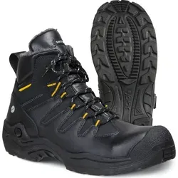 Jalas 6438, Männlich, Sicherheitsstiefel, Schwarz, CE, EN ISO 20345:2011, S3 SRC CI, Polyurethan (PU), Leder, Kunstleder (PU) - Schwarz - 38