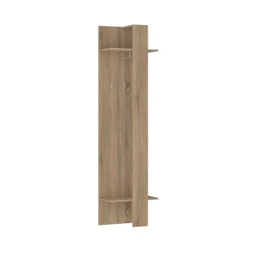Lomadox Garderobenpaneel AUSTIN-129, Flurgarderobe in Sonoma Eiche - Modernes Garderobenpaneel in Sonoma Eiche mit 2 Ablageböden und Kleiderstange. Ideal für stilvolle Flure, bietet viel Stauraum und überzeugt durch hochwertige Verarbeitung.