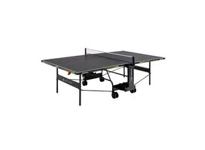 DONIC Tischtennisplatte Style 800 Outdoor - Tischtennisplatte für den Außenbereich, mit hochwertiger anthrazitfarbener Oberfläche und stylishen Logo-Applikationen – ideal für sportliche Freizeitaktivitäten im Garten oder auf der Terrasse.