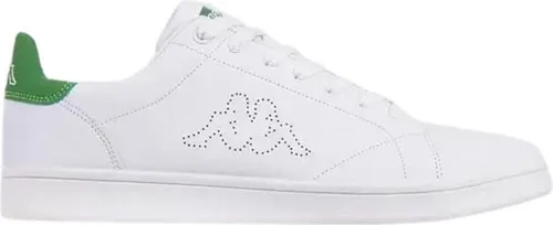 Kappa Sneaker white/green - Sportliche Sneaker in weiß/grün, ideal für Freizeit und Alltag. Fällt groß aus, bitte eine Größe kleiner bestellen. Leicht profiliertes Gummi-Laufsohlenprofil für optimalen Komfort.