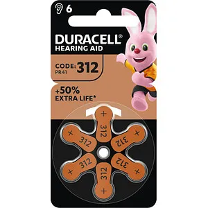 DURACELL Knopfzellen 312 AC Zink-Luft 1,45 V, 6 St.