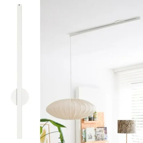 Lightswing® Single Aufhängesystem für Hängelampe - Matt Weiss - 90 cm - Hängeleuchten & Pendelleuchten: Müheloses Schieben und Drehen deiner Lampe mit einem Schiebebereich von 80 cm und Drehbereich von 360°, ideal für Esstisch und Wohnzimmer.