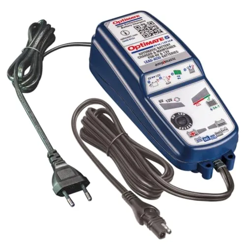 Tecmate OptiMate 5 Select Ladegerät - Effizientes 6V/12V Lade- & Wartungsgerät für alle Bleiakkus. Ideal für den Einsatz bei extremen Temperaturen, mit sicherer Überladungsschutz und automatischer Abschaltung.