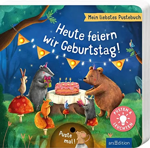 Mein liebstes Pustebuch – Heute feiern wir Geburtstag!: Pusten & leuchten - Hochwertiges Pappbilderbuch mit Pustefunktion und Licht, ideal für Kinder ab 18 Monaten, fördert das aktive Mitmachen und die Freude am Lesen.