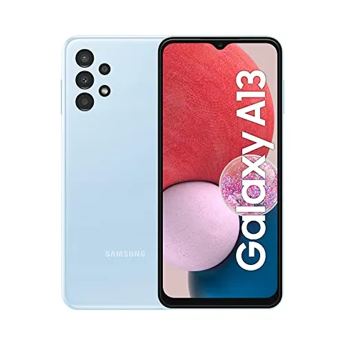 Samsung Galaxy A13 64GB Blau - DualSim Smartphone mit 50MP Kamera - Simlockfreies Handy mit 6,6 Zoll Display, 50MP Kamera und 4GB RAM für beeindruckende Fotos und flüssige Performance.