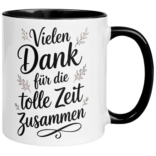 Abschiedsgeschenk Kollegen | Vielen Dank für die tolle Zeit zusammen | Abschied Kollege Tasse | Geschenk zum Abschied Kündigung Arbeitskollege Jobwechsel Mutterschutz Rente
