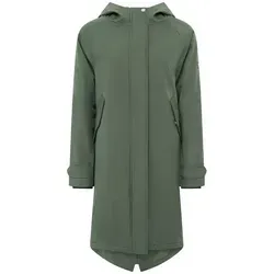 Zwillingsherz Parka "Keep Smiling" in Khaki - L - Stylischer Parka mit Kapuze und praktischem Reißverschluss. Der gerade Schnitt und die zwei Pattentaschen machen ihn ideal für den Alltag.