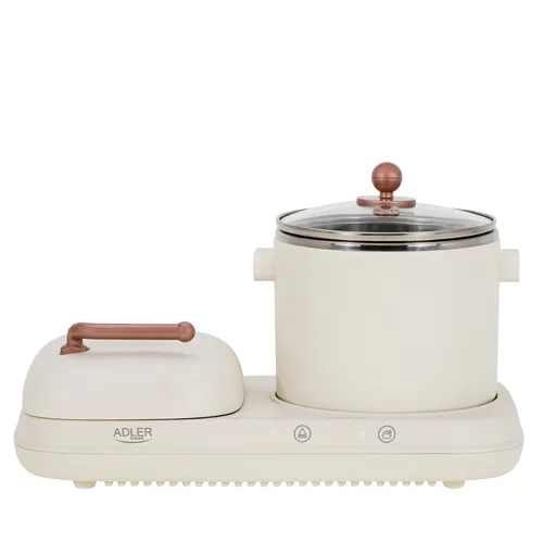 Adler AD 6421 2-in-1-Frühstücksstation - Spielmöbelzubehör mit Retro-Charme: Diese kompakte Frühstücksstation vereint Grillfläche und 1-Liter-Kochtopf für vielseitige Frühstückszubereitung.