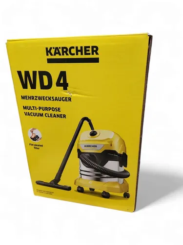 Kärcher Akku-Mehrzwecksauger WD 4 - Nass-Trockensauger mit 1000 W Leistung, ideal für vielseitige Reinigungsaufgaben – kraftvoll und flexibel im Einsatz.