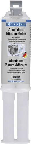 WEICON Aluminium-Minutenkleber 24 ml, schnellhärtender 2-Komponenten Epoxid-Klebstoff, hochfester Aluminiumkleber