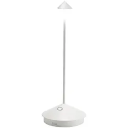 Zafferano Pina Kabellose Tischlampe - Tischlampe für Innen und Außen, dimmbar mit Touch Control und 12 Stunden Akkulaufzeit. Elegantes Design aus Aluminiumdruckguss, ideal für jede Einrichtung.