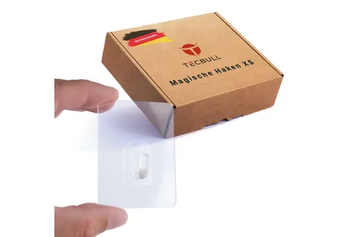 TECBULL Klebehaken Magische Haken XS klein, rückstandsfrei ablösbar, wiederverwendbar, Bad, Badezimmer, Küche, Camping, Caravan, Wohnmobil, Camper, Wohnwagen, Fenster, Türen, auf Reisen, im Urlaub, Hotel, (8-St), klein, ohne Bohren, rückstandsfrei ablösbar, wiederverwendbar