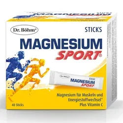 Dr. Böhm Magnesium Sport Sticks - 40ST - Arzneimittel zur Unterstützung der Muskulatur, ideal für Sportler zur Vermeidung von Muskelkrämpfen und zur Leistungssteigerung.
