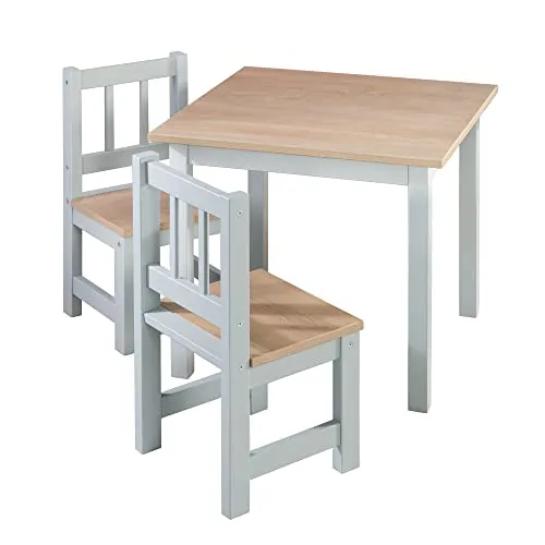 Roba Kindersitzgruppe Woody taupe - Kinderzimmermöbel aus Holz, strapazierfähig und pflegeleicht – ideal für kreative Spielstunden.