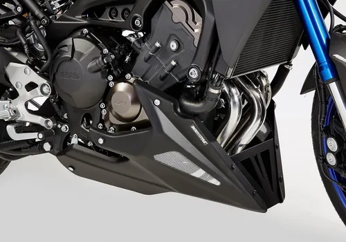 Bodystyle Bug-Spoiler Raceline für Yamaha MT-09 SP - Verkleidungsteile - Der matt-schwarze Bug-Spoiler verleiht Ihrem Yamaha MT-09 SP einen sportlichen Racelook und überzeugt mit integrierten Lüftungsschlitzen sowie ABE für eine legale Montage.