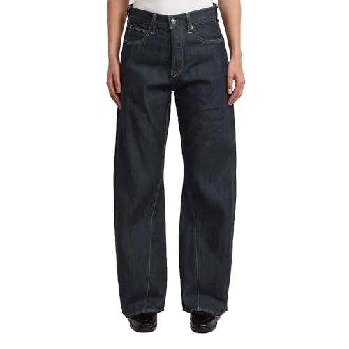 G-STAR Damen Contor 3D Wide Jeans - Blau (Rinsed D27690-D536-082), 25W / 32L - Stylische Wide Jeans mit Knopfverschluss und praktischen Taschen. Ideal für einen lässigen Look und optimalen Tragekomfort.