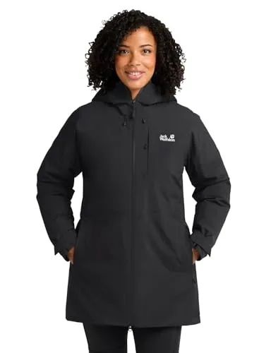Jack Wolfskin Icecape 2L Down INS Jacket W RDS black (6000) L - Funktionsjacken für Damen mit umweltfreundlichen Materialien, bietet optimale Wärme und Komfort dank hochwertiger RDS-Entendaunen.