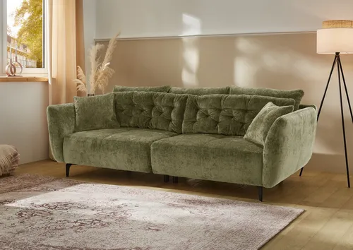 Jockenhöfer Gruppe Big-Sofa Spa, B: 251 cm, im Retrolook mit 7 Kissen