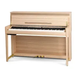 Classic Cantabile UP-1 LA Upright E-Piano Eiche hell - Premium E-Piano mit 88 gewichteten Tasten und Ivory-Touch, ideal für anspruchsvolle Pianisten, inkl. hochwertigem OLED-Display und vielseitigen Funktionen für kreative Aufnahmen.