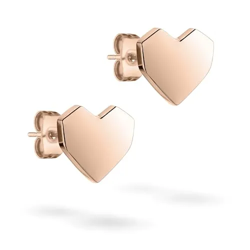 Liebeskind Berlin Ohrstecker LJ-1500-E-11 IP Roségold - Ohrringe für Damen aus hochwertigem Edelstahl in IP Roségold, 1,1 cm groß, ideal zum Kombinieren und als Geschenk für jeden Anlass.