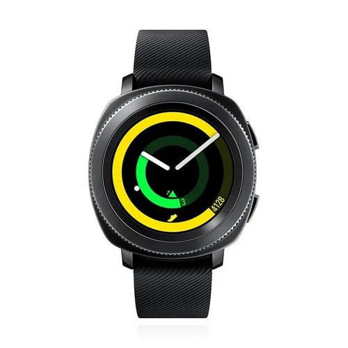 Samsung Gear Sport Smartwatch SM-R600 in Schwarz - Sportliche Multifunktionalität, wasserdicht bis 5 ATM und integriertes GPS