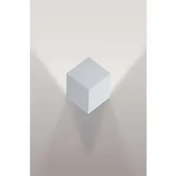 Rotaliana QB W0 Wandleuchte, Weiß, Aluminium, 29.4 cm - Elegante Wandleuchte aus Aluminium in stilvollem Mattweiß. Mit ihrer einzigartigen kubischen Form sorgt sie für eine gemütliche Atmosphäre und ist ideal für Wohnzimmer, Schlafzimmer oder Flur.