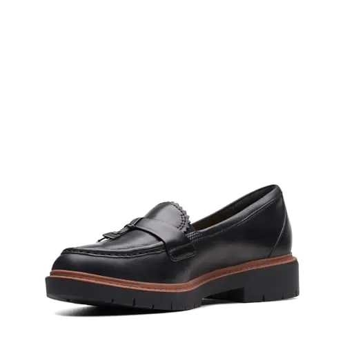 Clarks Westlynn Bella Damen Leder-Slipper schwarz (41.5) - Halbschuhe mit eleganter Ästhetik und Ultimate Comfort Schaumstoff-Einlegesohle für ganztägigen Komfort und Unterstützung. Perfekt für elegante Anlässe!