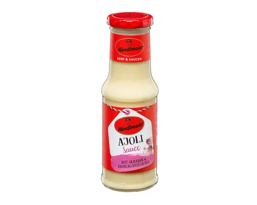 Händlmaier Saucen, Händlmaier Ajoli Sauce Vegetarisch Pikant in der Flasche 200ml