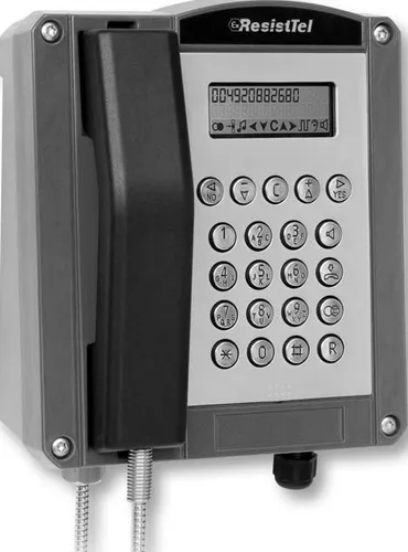FHF Funke+Huster Ex-Telefon ExResistTel rot IP66 - Ex-Telefon mit IP66 Schutz, ideal für explosive Umgebungen; robustes Gehäuse in rot, geeignet für Wandmontage und ausgestattet mit Freisprecheinrichtung.