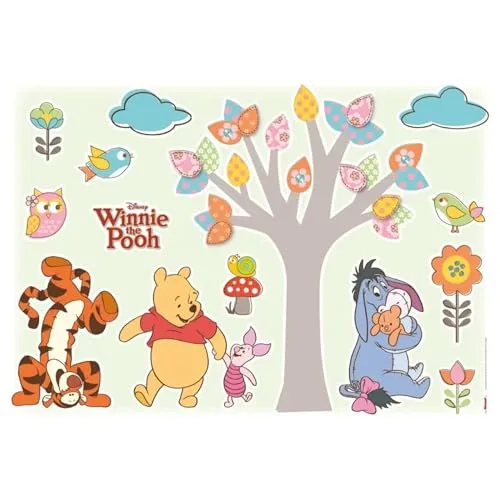 Komar Disney Deco-Sticker WINNIE POOH NATURE LOVERS | 50 x 70 cm- Wandtattoo, Wandsticker, Wandaufkleber, Wandbild, Winnie Puh, Kinderzimmer | 14014h