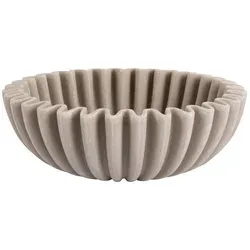 Present Time Dekoschale Wave - Hellgrau, rund, 6 cm - Elegante Servierschale aus Metall in hellgrau, perfekt für stilvolle Dekoration und vielseitige Nutzung.
