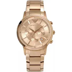 Emporio Armani AR2452 Herrenuhr – Eleganter Chronograph - Chronograph für Herren mit rosegoldenem Edelstahlarmband, wasserdicht bis 5 ATM und in einer eleganten Geschenkbox – ideal für besondere Anlässe.