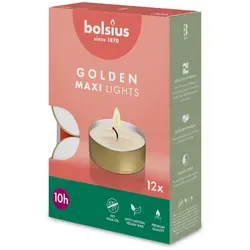 Maxi-Teelichte 10h (12er Pack) - Gold